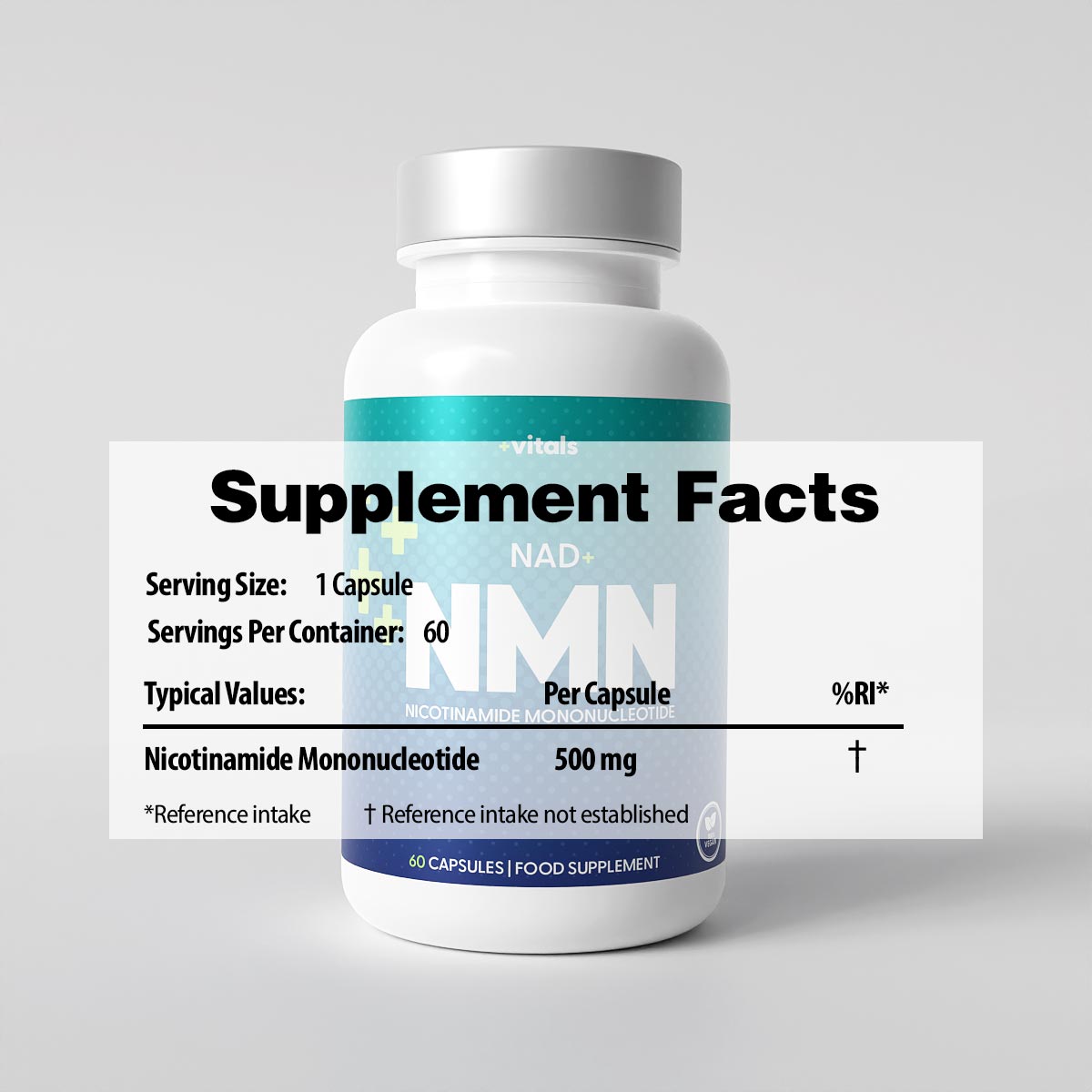 Premium NMN - Nicotinamide Mononucleotide Supplement - 60 Capsules